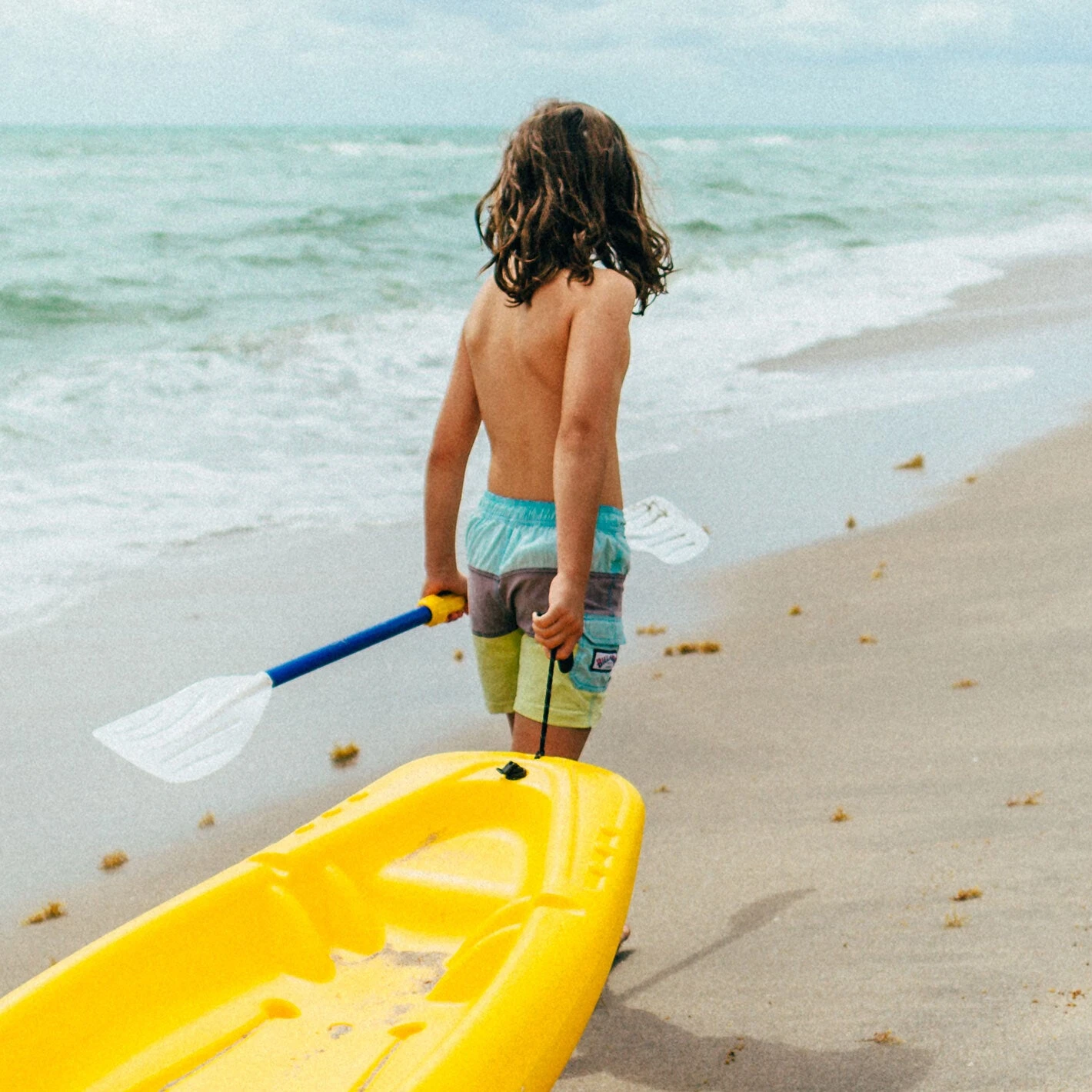 Pelican Sport Combo - 2 Solo Kids Kayaks With Paddles - Yellow/Blue 2 Pelican Sport Combo - 2 Solo Kids Kayaks With Paddles - Yellow/Blue - Image 2