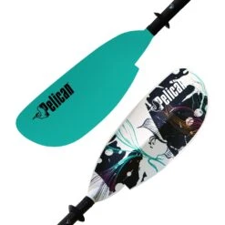 Pelican Sport Symbiosa Adjustable Kayak Paddle 230-240 Cm (90.5"-94.4") -Boating Store Symbiosa recreational kayak paddle 230 240 cm 90.5 94.4 turquoise graphic